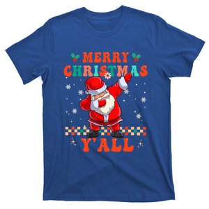 Dabbing Santa Merry Christmas Y'all Family Groovy Xmas Funny Gift T-Shirt