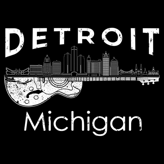 Detroit Souvenir Men Michigan Music Electric Guitar Impact Tech Backpack