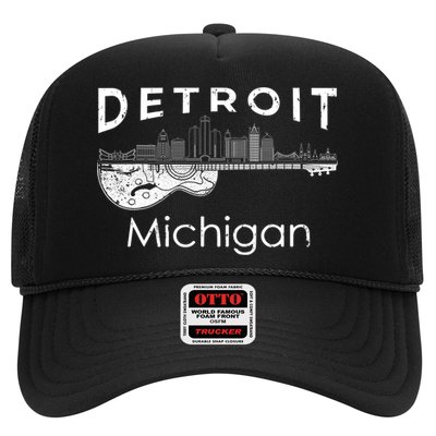 Detroit Souvenir Men Michigan Music Electric Guitar Trucker Hat