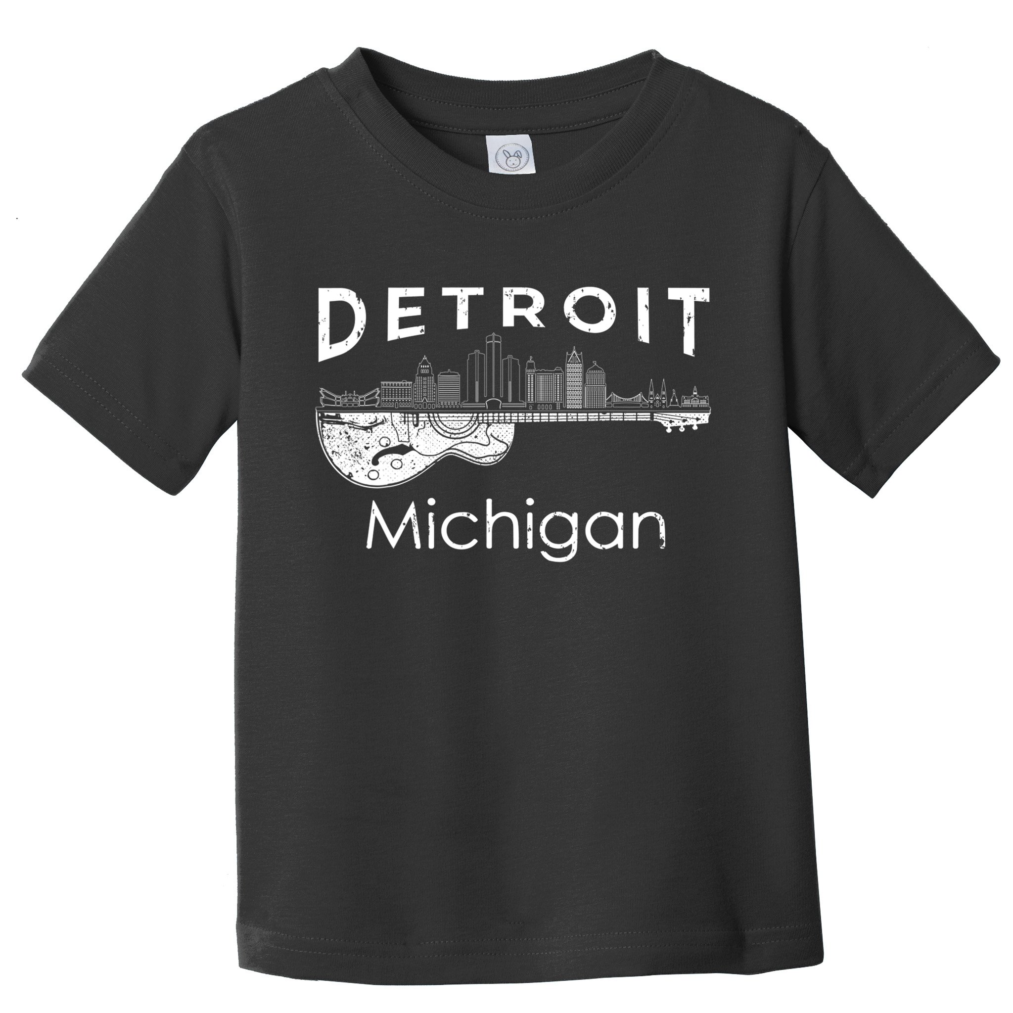 Detroit Souvenir Men Michigan Music Electric Guitar Toddler T-Shirt