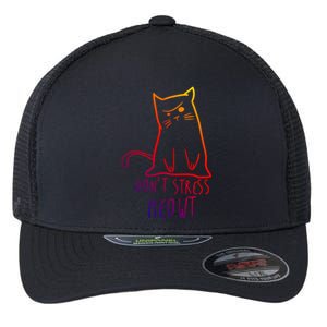 Dont Stress Meowt Funny Cat Humour Kitty Owner Cat Mom Dad Gift Flexfit Unipanel Trucker Cap