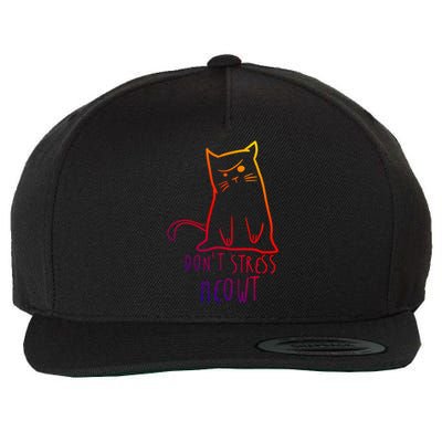 Dont Stress Meowt Funny Cat Humour Kitty Owner Cat Mom Dad Gift Wool Snapback Cap