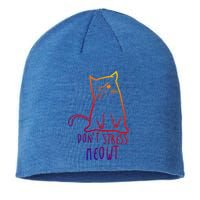 Dont Stress Meowt Funny Cat Humour Kitty Owner Cat Mom Dad Gift Sustainable Beanie