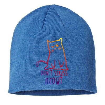 Dont Stress Meowt Funny Cat Humour Kitty Owner Cat Mom Dad Gift Sustainable Beanie