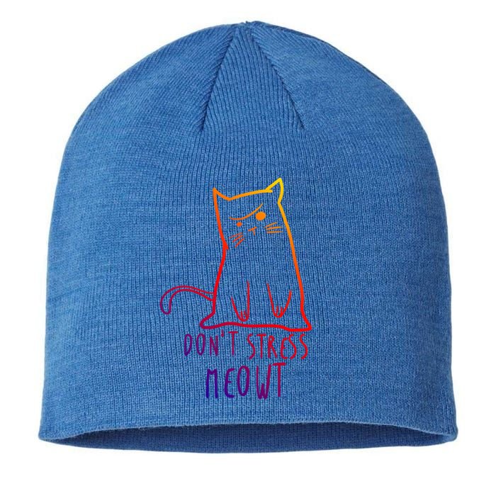 Dont Stress Meowt Funny Cat Humour Kitty Owner Cat Mom Dad Gift Sustainable Beanie