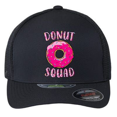 Donut Squad Matching Donut Party Pink Doughnut Sprinkles Flexfit Unipanel Trucker Cap