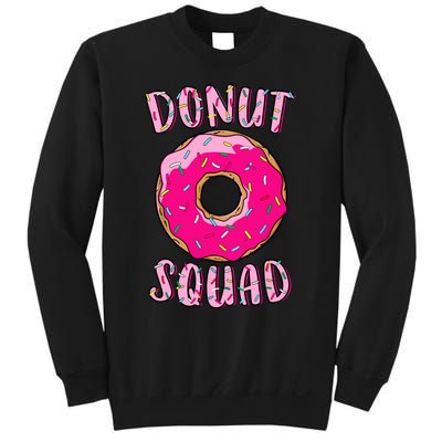 Donut Squad Matching Donut Party Pink Doughnut Sprinkles Sweatshirt