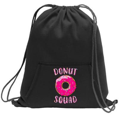 Donut Squad Matching Donut Party Pink Doughnut Sprinkles Sweatshirt Cinch Pack Bag