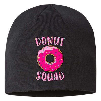 Donut Squad Matching Donut Party Pink Doughnut Sprinkles Sustainable Beanie