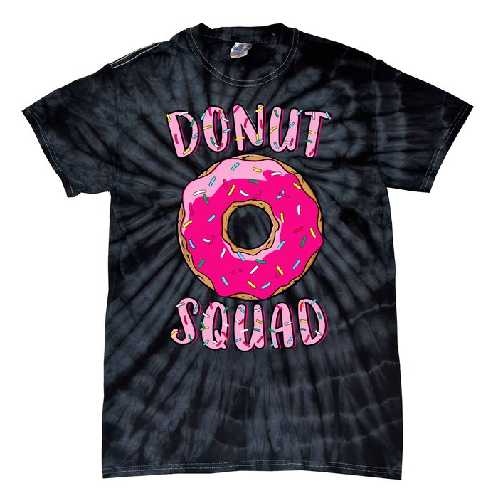 Donut Squad Matching Donut Party Pink Doughnut Sprinkles Tie-Dye T-Shirt