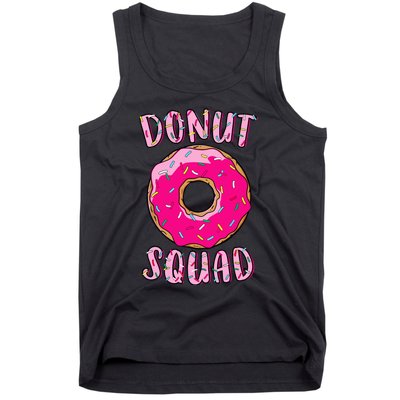 Donut Squad Matching Donut Party Pink Doughnut Sprinkles Tank Top