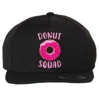 Donut Squad Matching Donut Party Pink Doughnut Sprinkles Wool Snapback Cap