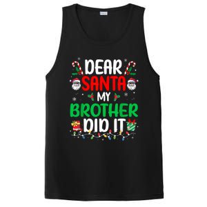 Dear Santa My Brother Did It Funny Christmas PosiCharge Competitor Tank