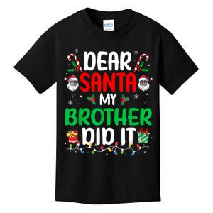 Dear Santa My Brother Did It Funny Christmas Kids T-Shirt