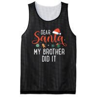 Dear Santa My Brother Did It Family Christmas Mesh Reversible Basketball Jersey Tank