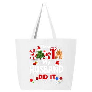 Dear Santa My Husband Did It Funny Christmas Gifts Long Sleeve 25L Jumbo Tote