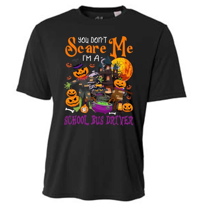 DonT Scare Me IM A School Bus Driver Halloween Pumpkin Cooling Performance Crew T-Shirt