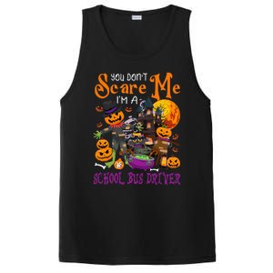 DonT Scare Me IM A School Bus Driver Halloween Pumpkin PosiCharge Competitor Tank