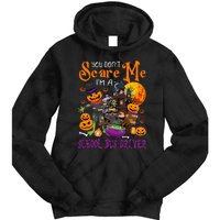 DonT Scare Me IM A School Bus Driver Halloween Pumpkin Tie Dye Hoodie