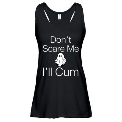 Don’T Scare Me I’Ll Cum Ghost Funny Halloween Ladies Essential Flowy Tank