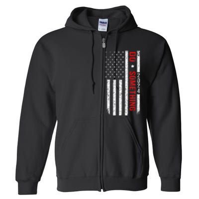 Do Something Michelle Obama Kamala Harris Waltz Us Flag 2024 Full Zip Hoodie