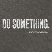 Do Something Michelle Obama Cotton Canvas Backpack