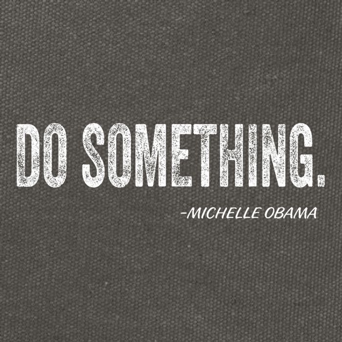 Do Something Michelle Obama Cotton Canvas Backpack