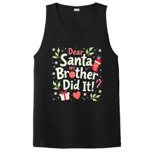 Dear Santa My Brother Did It Funny Christmas Gift PosiCharge Competitor Tank