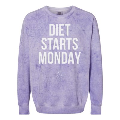 Diet Starts Monday Colorblast Crewneck Sweatshirt