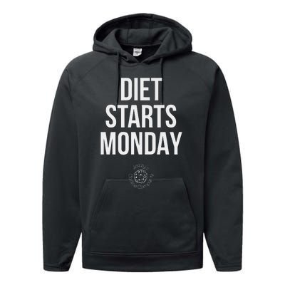 Diet Starts Monday Performance Fleece Hoodie