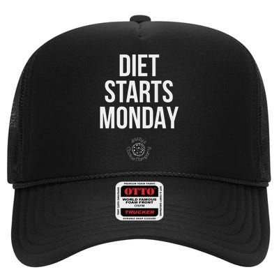 Diet Starts Monday High Crown Mesh Back Trucker Hat