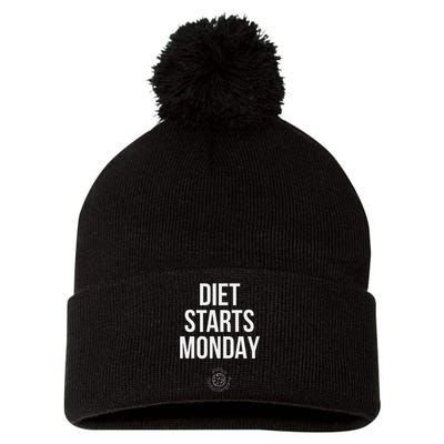 Diet Starts Monday Pom Pom 12in Knit Beanie