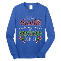 Dear Santa My Brother Did It Funny Christmas Pajama Gift Long Sleeve Shirt