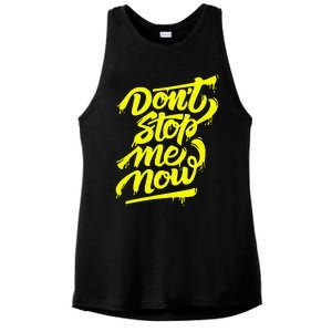 DonT Stop Me Now Ladies PosiCharge Tri-Blend Wicking Tank