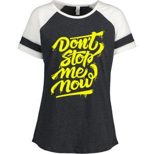 DonT Stop Me Now Enza Ladies Jersey Colorblock Tee