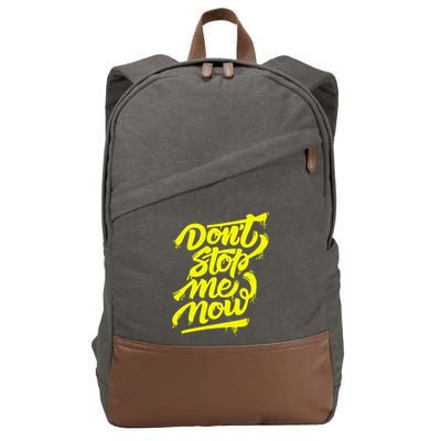 DonT Stop Me Now Cotton Canvas Backpack