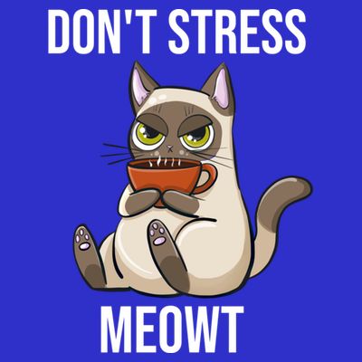Dont Stress Meowt Funny Sarcastic Coffee Cat Gift T-Shirt