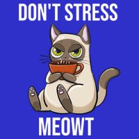 Dont Stress Meowt Funny Sarcastic Coffee Cat Gift 16 in Basic Backpack