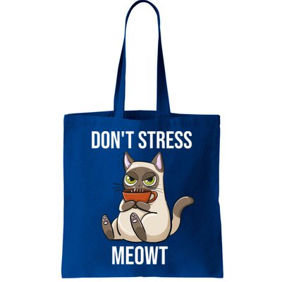 Dont Stress Meowt Funny Sarcastic Coffee Cat Gift Bag