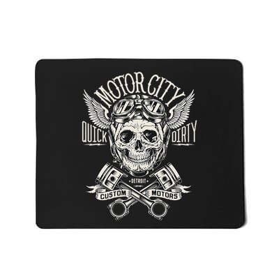 Detroit Skull Motor City Cruise Woodward Hot Rod Mousepad