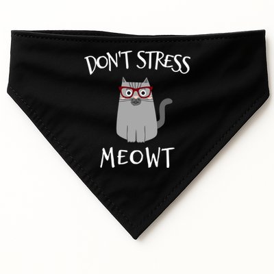 Don't Stress Meowt Funny Cat Lover Gift USA-Made Doggie Bandana