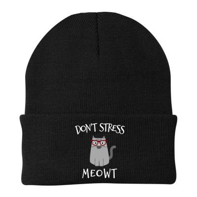 Don't Stress Meowt Funny Cat Lover Gift Beanie