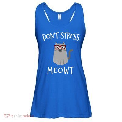 Don't Stress Meowt Funny Cat Lover Gift Ladies Essential Flowy Tank