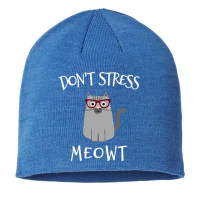 Don't Stress Meowt Funny Cat Lover Gift Sustainable Beanie