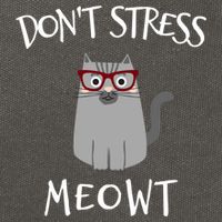 Don't Stress Meowt Funny Cat Lover Gift Cotton Canvas Backpack