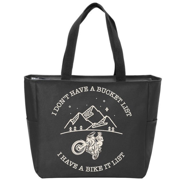 Dual Sport Motorcycle Adventure Rider Moto Zip Tote Bag