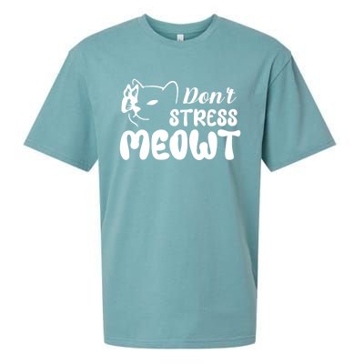 Don't Stress Meowt Gift Sueded Cloud Jersey T-Shirt