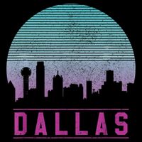 Dallas Skyline Meaningful Gift Vintage Retro Texas Gift Meaningful Gift Doggie Tank