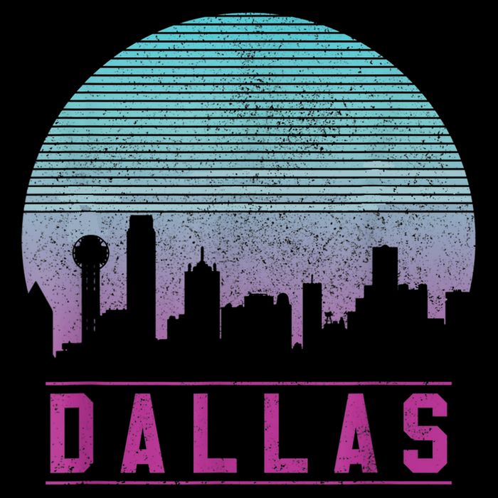 Dallas Skyline Meaningful Gift Vintage Retro Texas Gift Meaningful Gift Doggie Tank