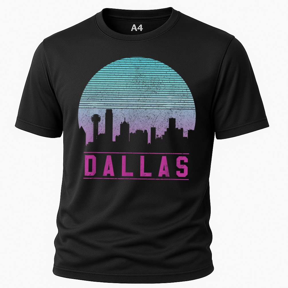 Dallas Skyline Meaningful Gift Vintage Retro Texas Gift Meaningful Gift Cooling Performance Crew T-Shirt